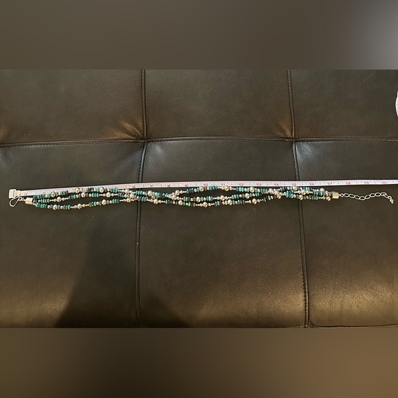 Jay King DTR Sterling Silver 3 Strand Turquoise and Silver Beaded Necklace - Picture 7 of 7
